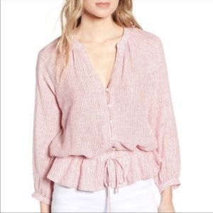 Rails Marti Blouse in Scarlet Stripe